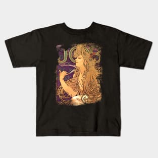 JOB Vintage Alphonse Mucha distressed retro Kids T-Shirt